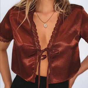 ✨Vintage Tie Top Rust✨